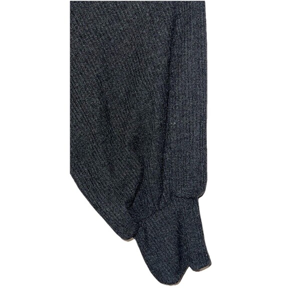 Chaser Snap Button Shirt Size Small Charcoal Gray Puff Sleeves Ribbed - Picture 3 of 6